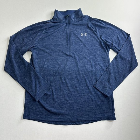 Under Armour Men’s 1/4 Zip Size Medium Sweatshirt Golf Active Blue Gym Training‎ - Picture 1 of 9